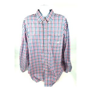 Chaps Easy Care 3XLT Button Down Multi Color Shirt